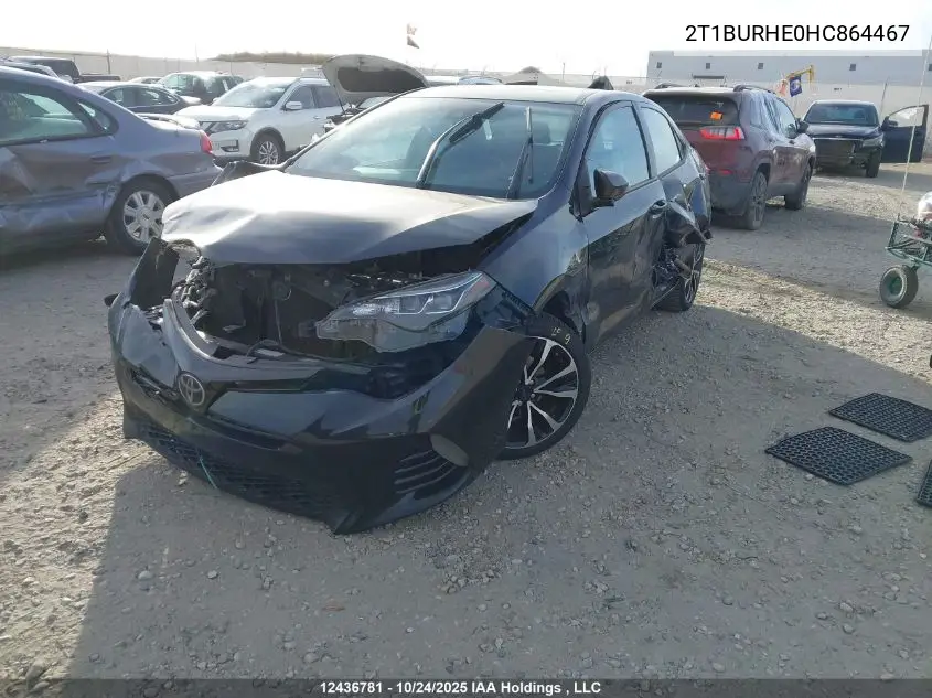 2T1BURHE0HC864467 2017 Toyota Corolla Se