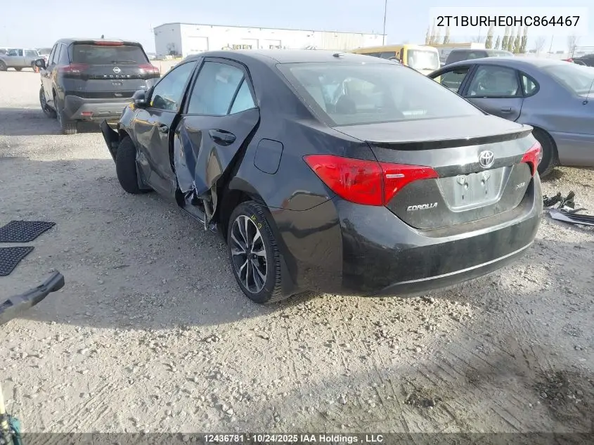 2T1BURHE0HC864467 2017 Toyota Corolla Se