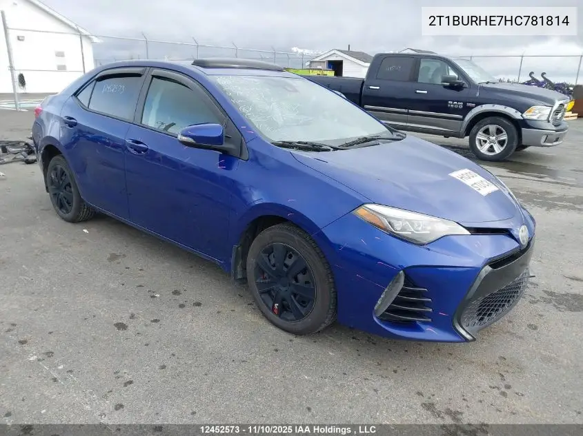 2T1BURHE7HC781814 2017 Toyota Corolla Se