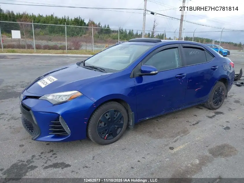 2T1BURHE7HC781814 2017 Toyota Corolla Se