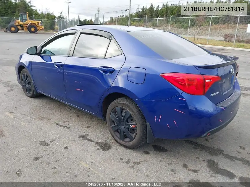 2T1BURHE7HC781814 2017 Toyota Corolla Se
