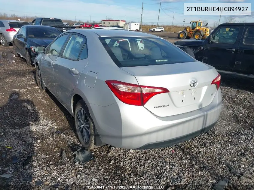 2T1BURHE4HC894927 2017 Toyota Corolla Le