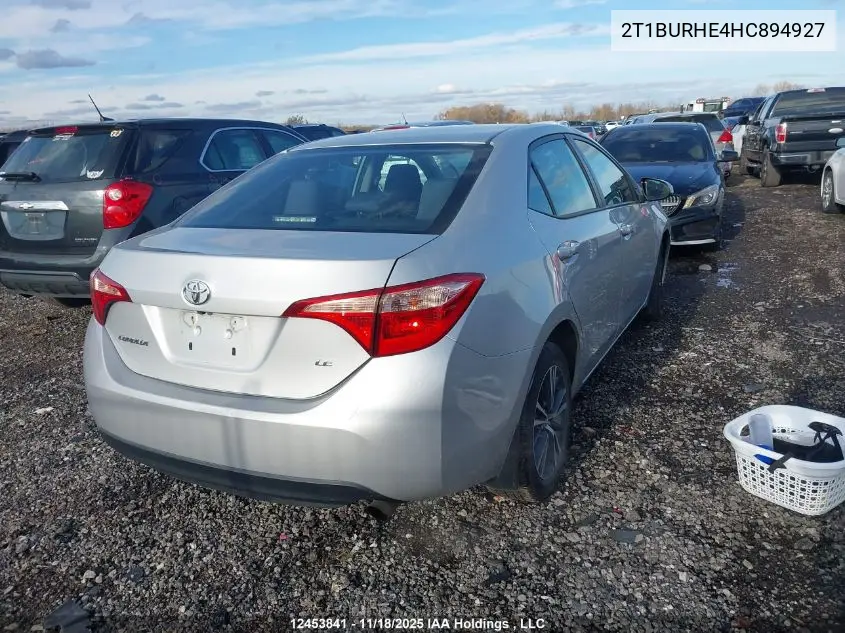 2T1BURHE4HC894927 2017 Toyota Corolla Le