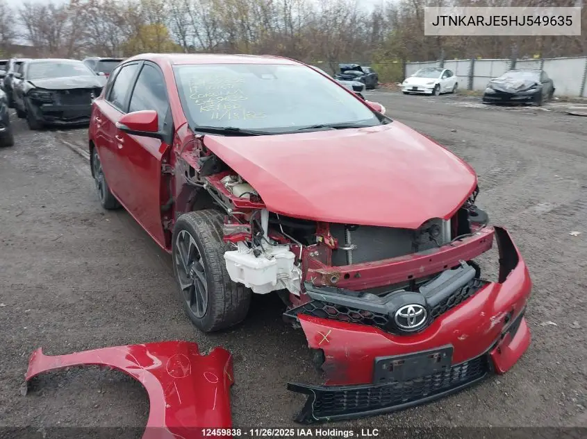 JTNKARJE5HJ549635 2017 Toyota Corolla Im