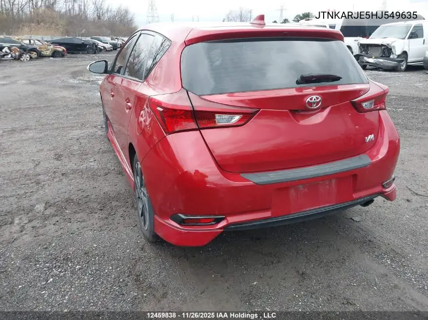 JTNKARJE5HJ549635 2017 Toyota Corolla Im