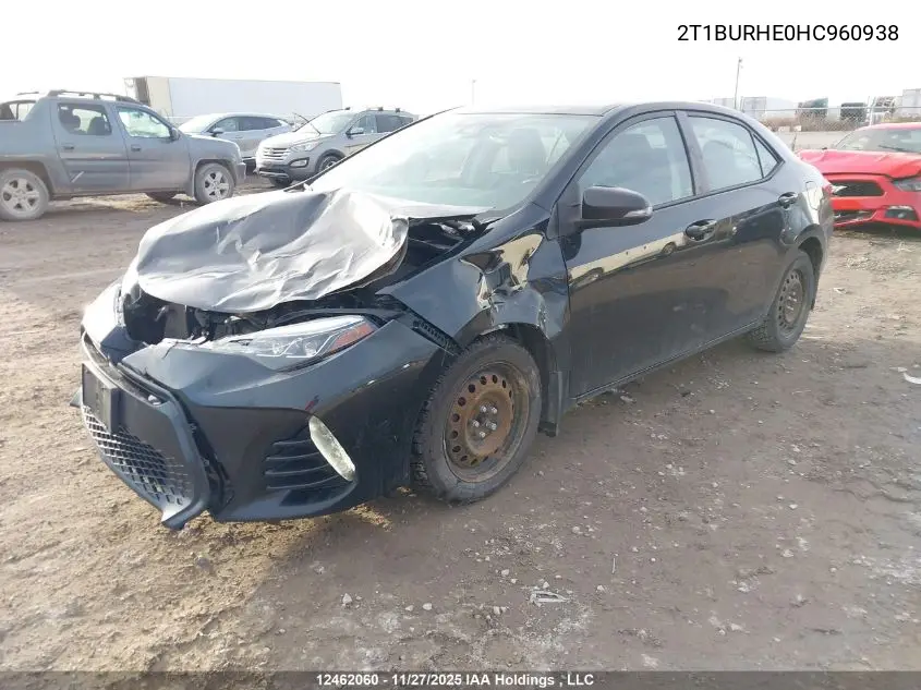 2T1BURHE0HC960938 2017 Toyota Corolla Se