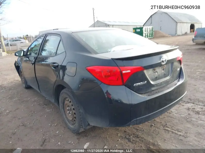 2T1BURHE0HC960938 2017 Toyota Corolla Se