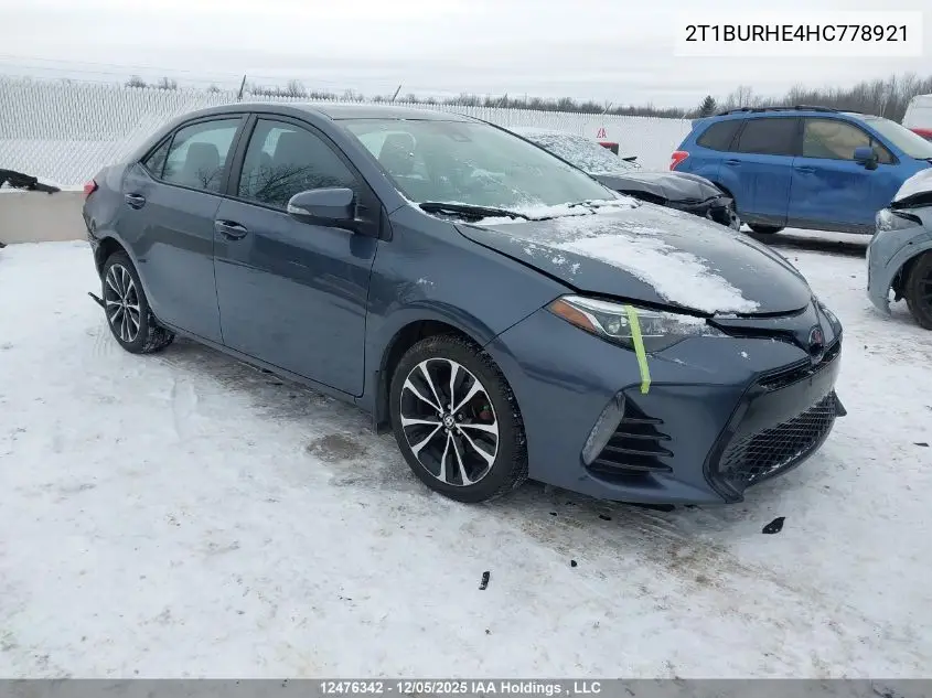 2T1BURHE4HC778921 2017 Toyota Corolla Se