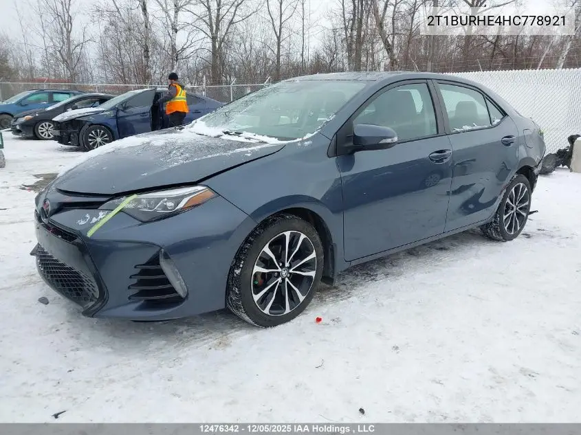 2T1BURHE4HC778921 2017 Toyota Corolla Se
