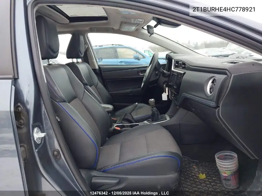 2T1BURHE4HC778921 2017 Toyota Corolla Se