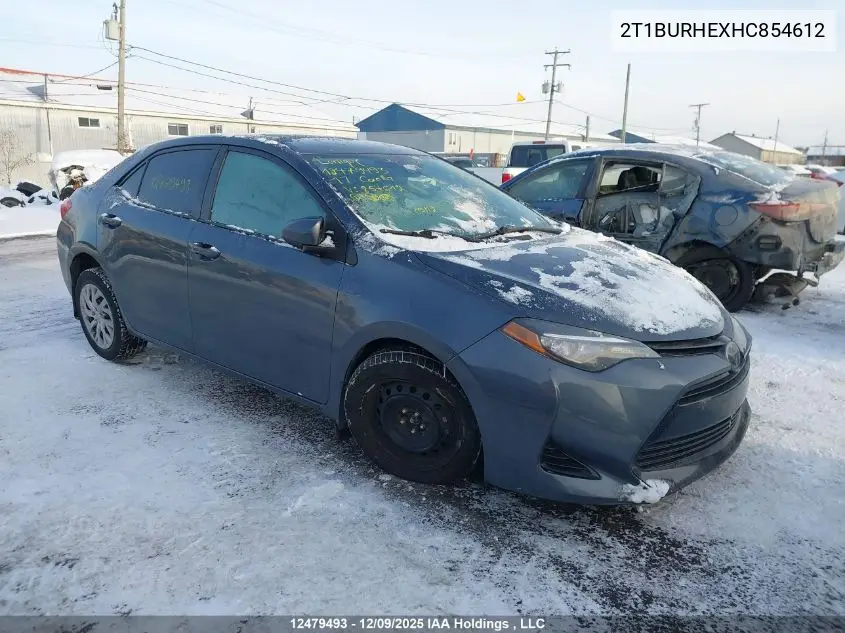 2T1BURHEXHC854612 2017 Toyota Corolla Le
