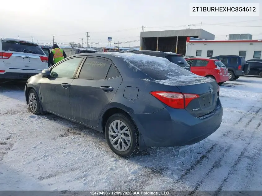 2T1BURHEXHC854612 2017 Toyota Corolla Le