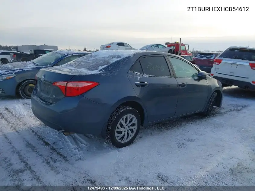 2T1BURHEXHC854612 2017 Toyota Corolla Le
