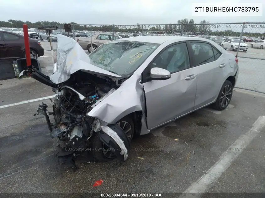 2T1BURHE6HC783795 2017 Toyota Corolla Se