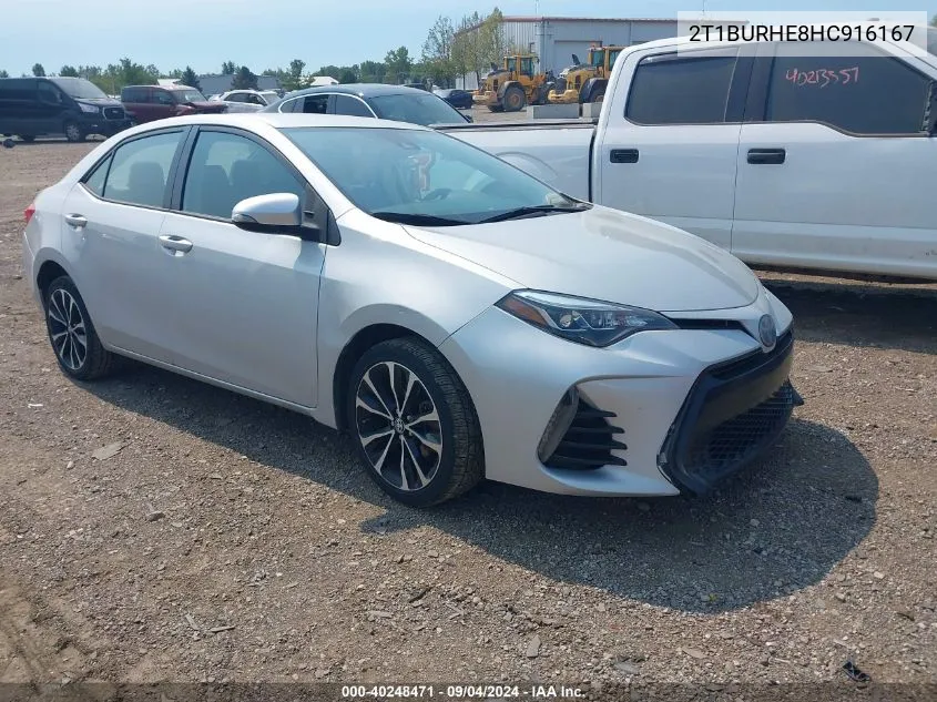 2017 Toyota Corolla Se VIN: 2T1BURHE8HC916167 Lot: 40248471