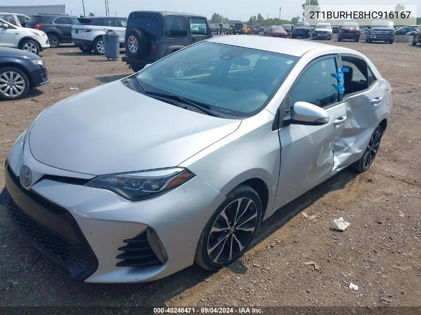 2017 Toyota Corolla Se VIN: 2T1BURHE8HC916167 Lot: 40248471