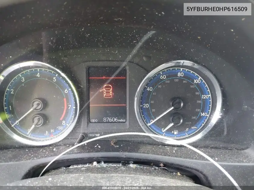 5YFBURHE0HP616509 2017 Toyota Corolla L