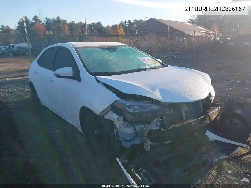 2T1BURHE2HC836167 2017 Toyota Corolla Se
