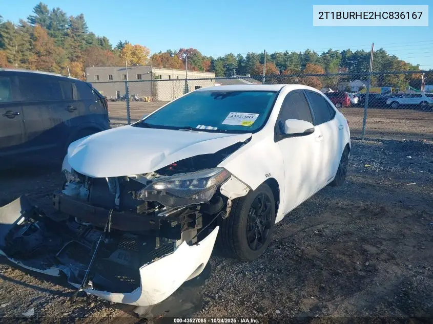2T1BURHE2HC836167 2017 Toyota Corolla Se