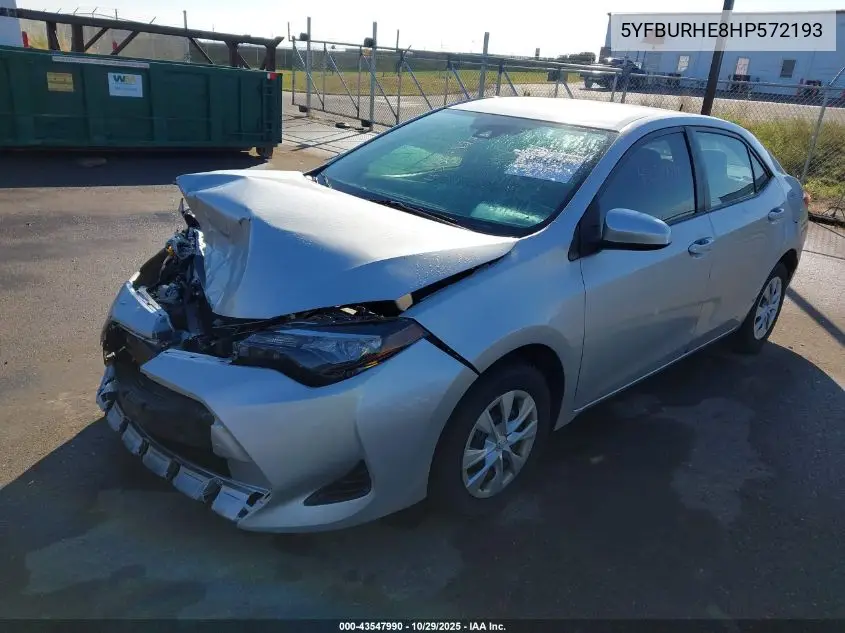5YFBURHE8HP572193 2017 Toyota Corolla L