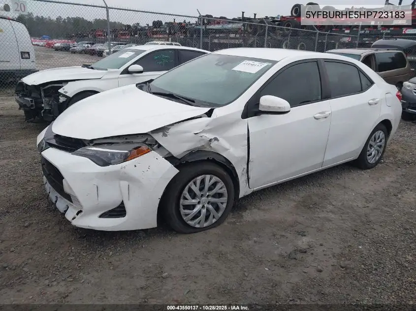 5YFBURHE5HP723183 2017 Toyota Corolla Le