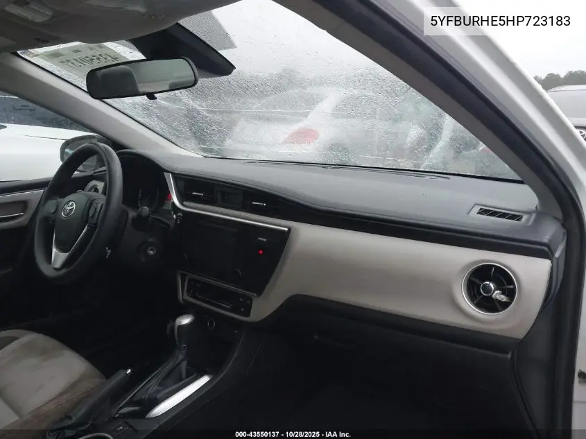 5YFBURHE5HP723183 2017 Toyota Corolla Le