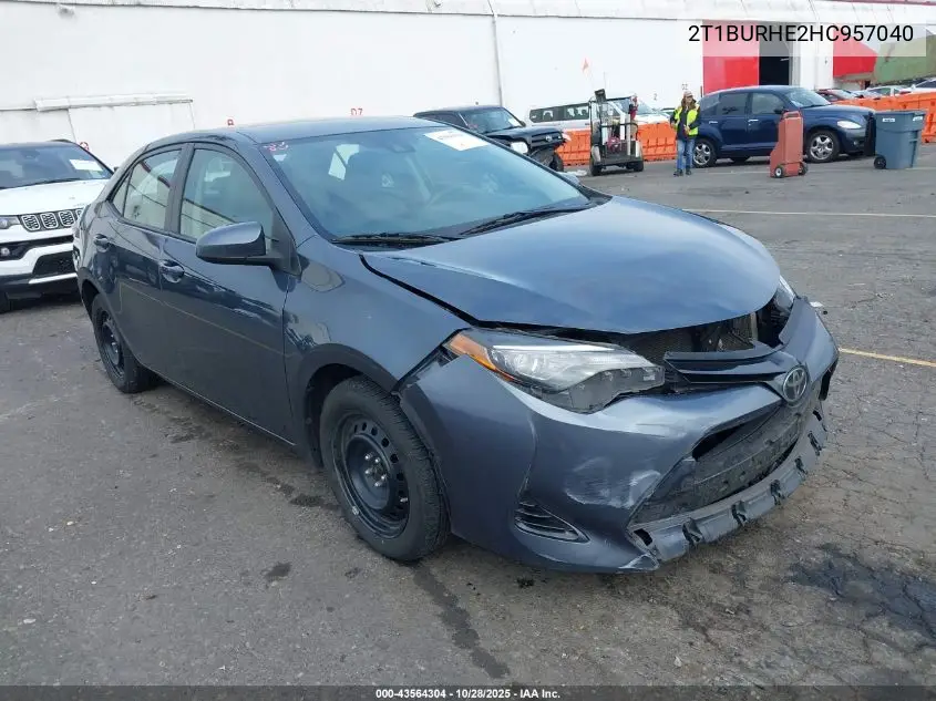 2T1BURHE2HC957040 2017 Toyota Corolla Le