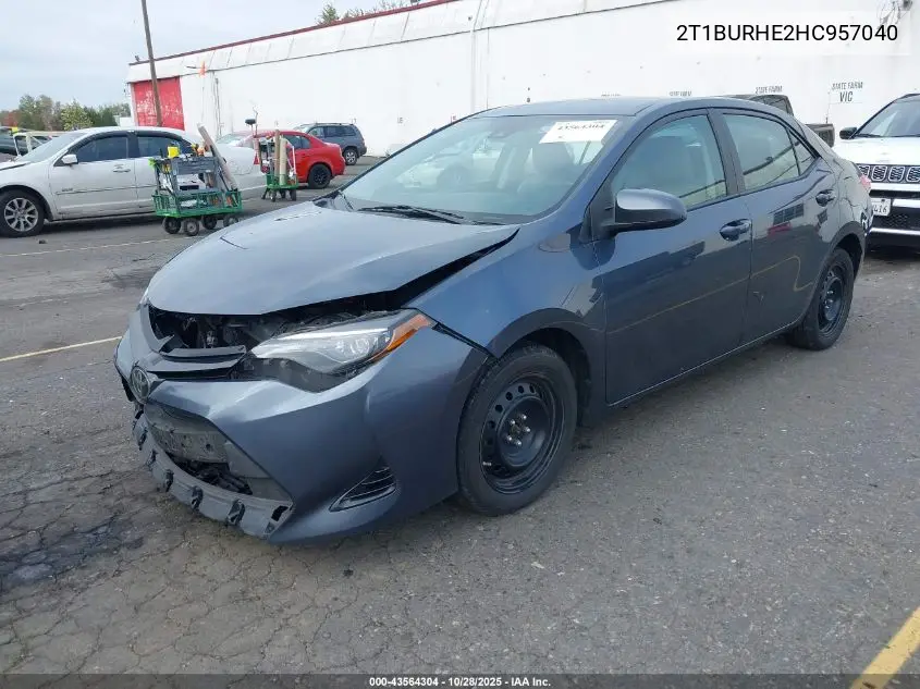 2T1BURHE2HC957040 2017 Toyota Corolla Le
