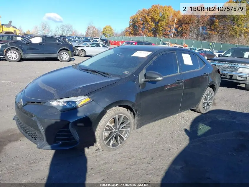 2T1BURHE2HC757579 2017 Toyota Corolla Se