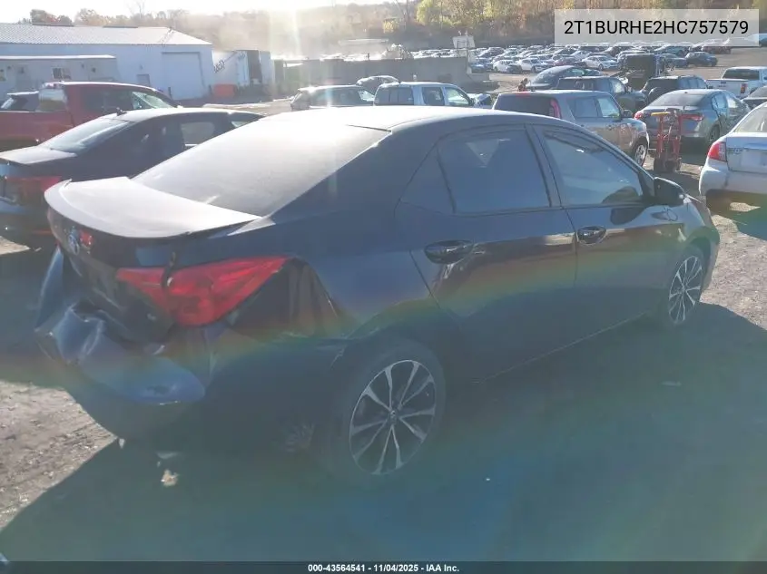 2T1BURHE2HC757579 2017 Toyota Corolla Se