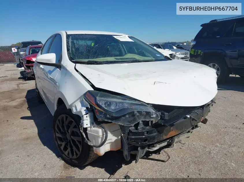5YFBURHE0HP667704 2017 Toyota Corolla Le