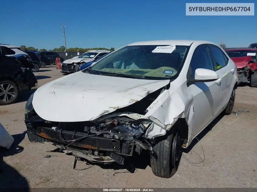 5YFBURHE0HP667704 2017 Toyota Corolla Le