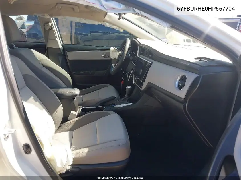 5YFBURHE0HP667704 2017 Toyota Corolla Le