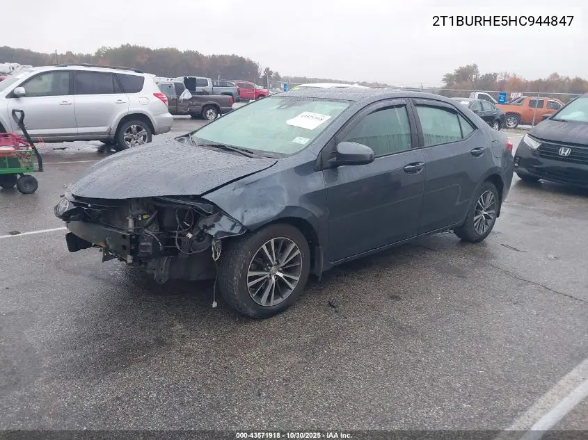 2T1BURHE5HC944847 2017 Toyota Corolla Le