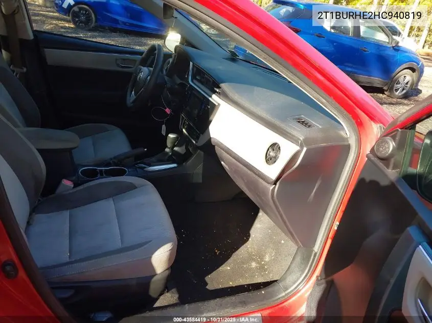 2T1BURHE2HC940819 2017 Toyota Corolla Le