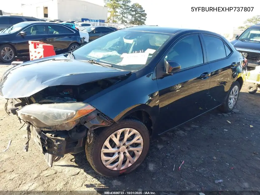 5YFBURHEXHP737807 2017 Toyota Corolla Le