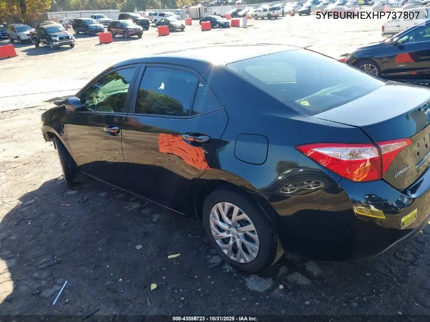 5YFBURHEXHP737807 2017 Toyota Corolla Le