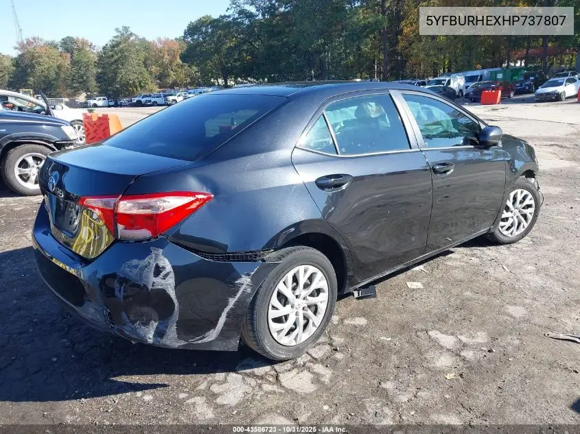 5YFBURHEXHP737807 2017 Toyota Corolla Le