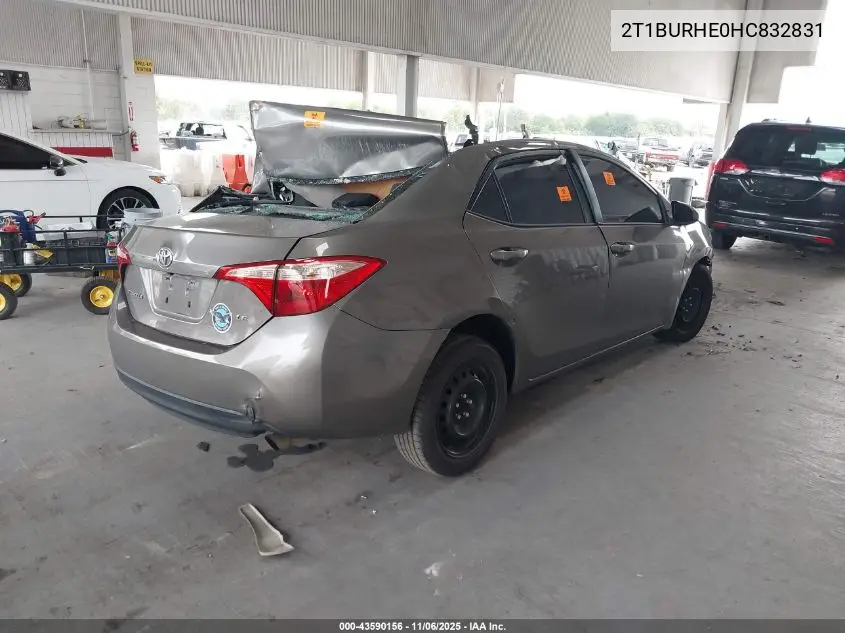 2T1BURHE0HC832831 2017 Toyota Corolla Le