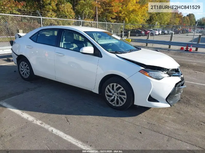 2T1BURHE2HC841529 2017 Toyota Corolla Le