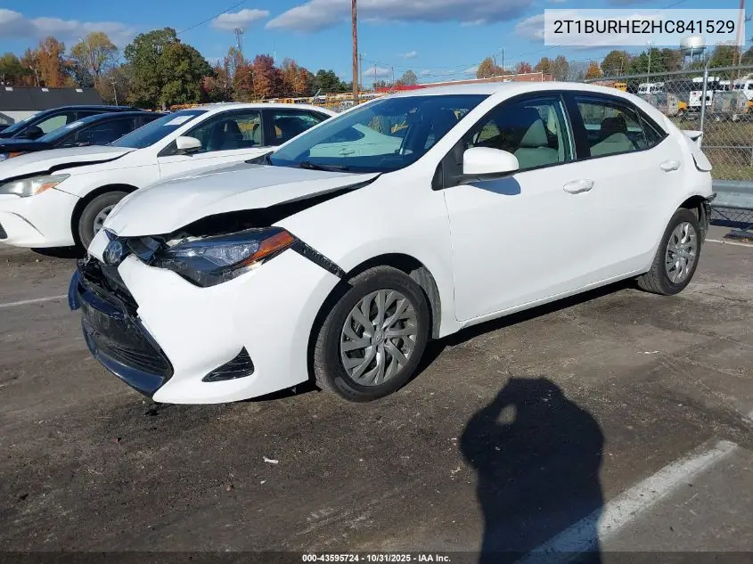 2T1BURHE2HC841529 2017 Toyota Corolla Le