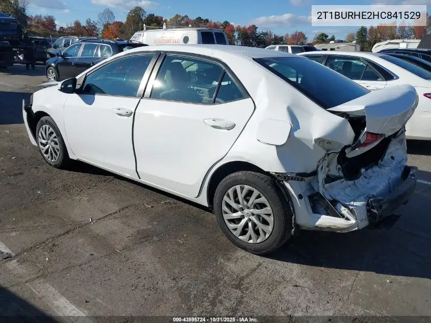 2T1BURHE2HC841529 2017 Toyota Corolla Le