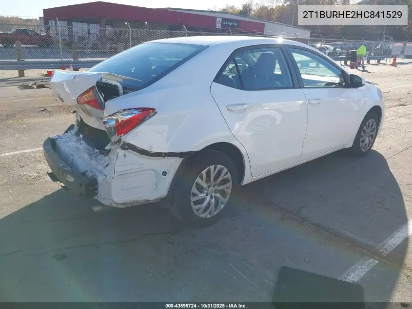 2T1BURHE2HC841529 2017 Toyota Corolla Le