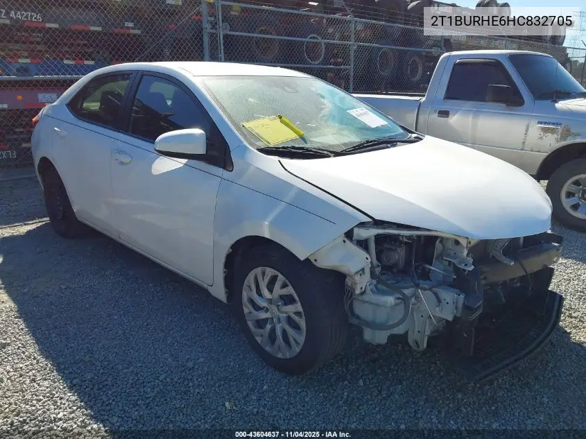 2T1BURHE6HC832705 2017 Toyota Corolla Le