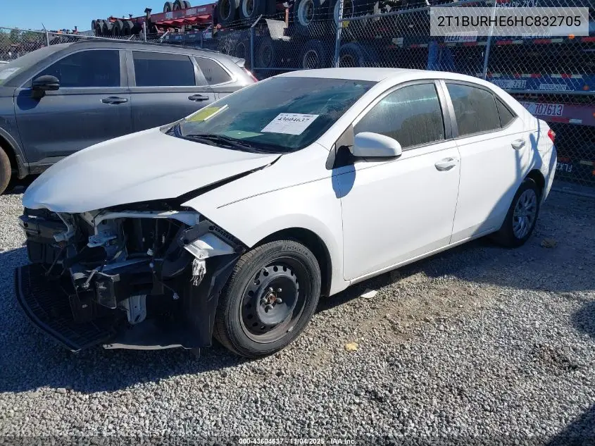 2T1BURHE6HC832705 2017 Toyota Corolla Le