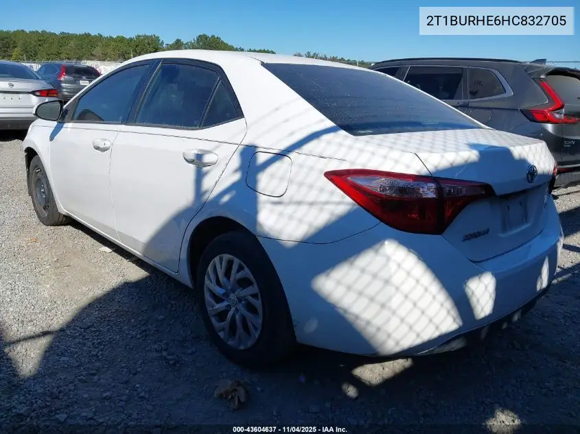 2T1BURHE6HC832705 2017 Toyota Corolla Le