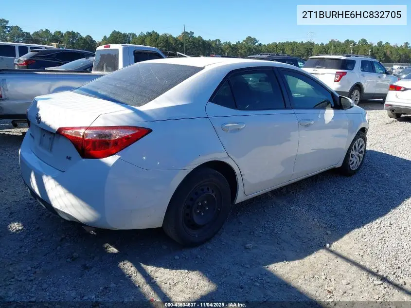 2T1BURHE6HC832705 2017 Toyota Corolla Le