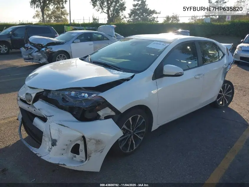 5YFBURHE7HP635820 2017 Toyota Corolla Se