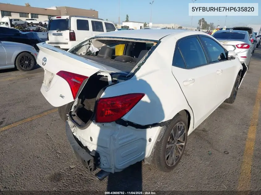 5YFBURHE7HP635820 2017 Toyota Corolla Se