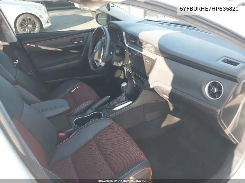 5YFBURHE7HP635820 2017 Toyota Corolla Se